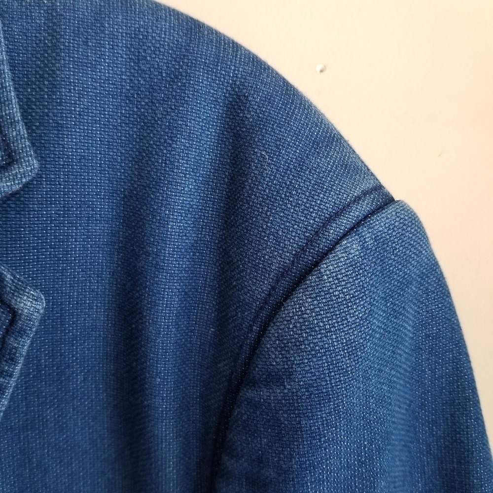 Soul of London Denim Cotton Blend Satin Lined Blazer In GUC Size 42 - Picture 10 of 12